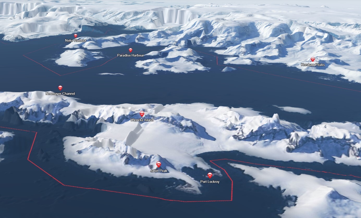 Antarctic Peninsula Basecamp Voyages Map
