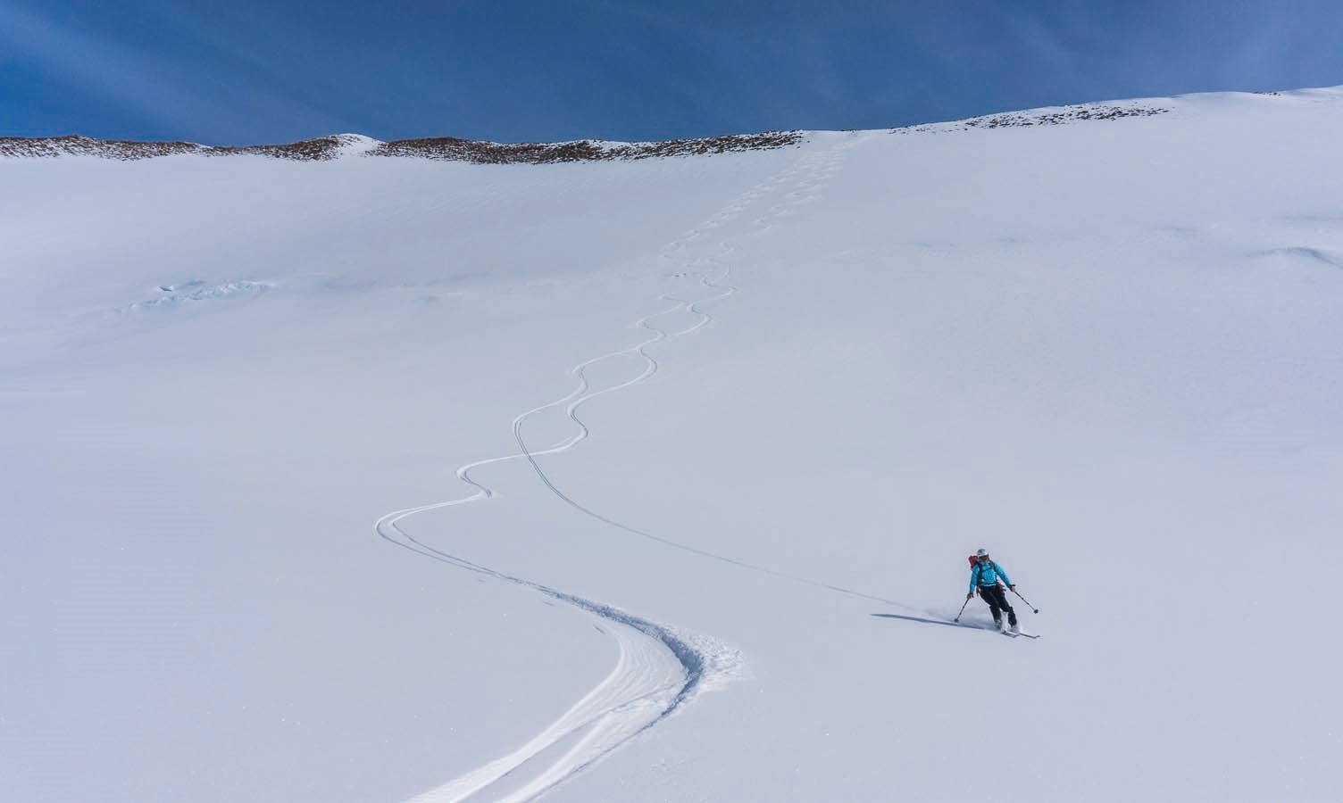 Skiing peaks and slopes that have never been skied before in Antarctica
