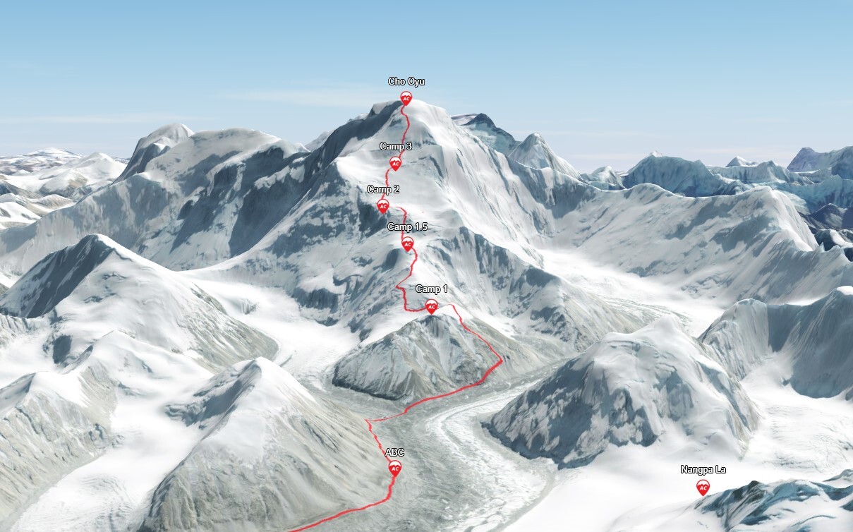 3D Map of Cho Oyu