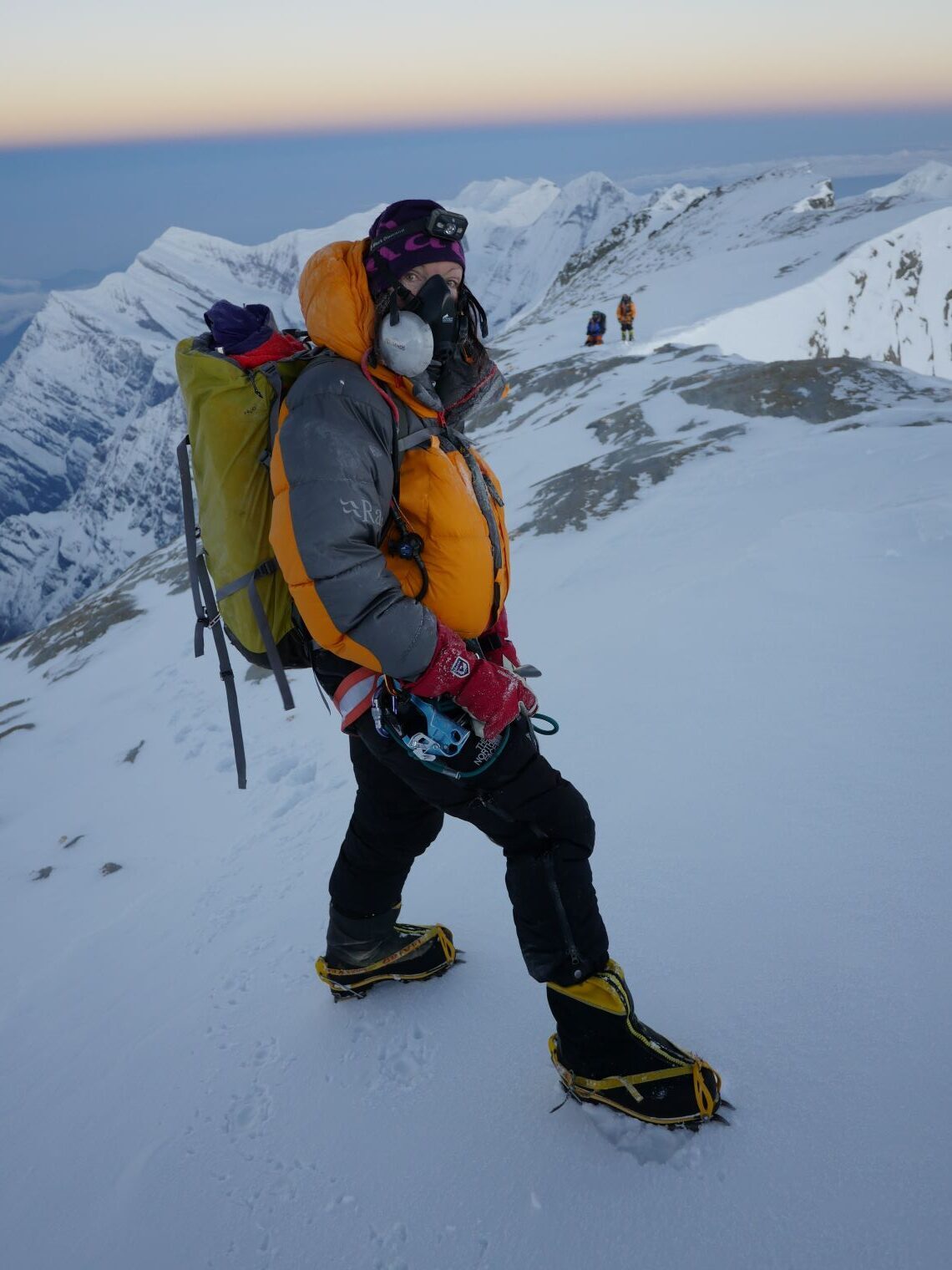 Dhaulagiri climber just below summit