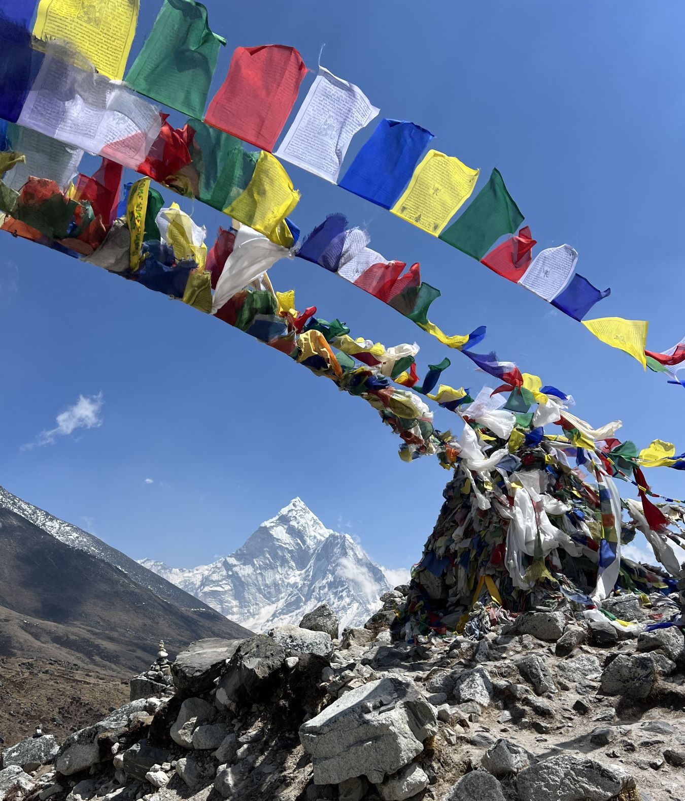 Everest Basecamp Trek prayer flags Khumbu Valley