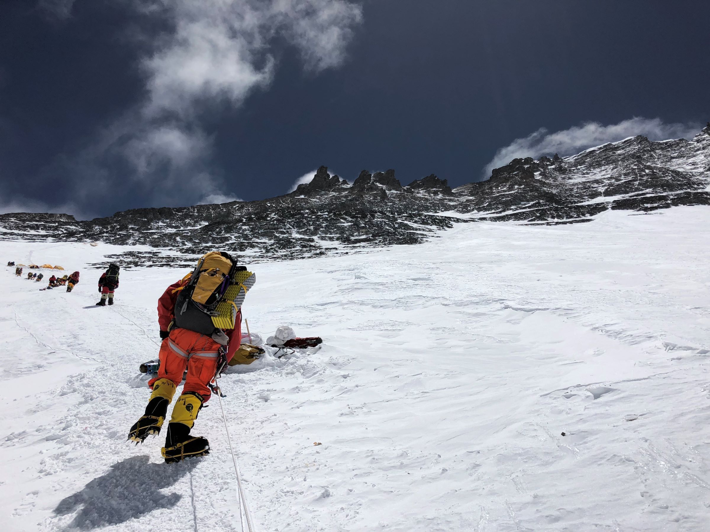 High on the Lhotse face Mt Everest on Fast Track program