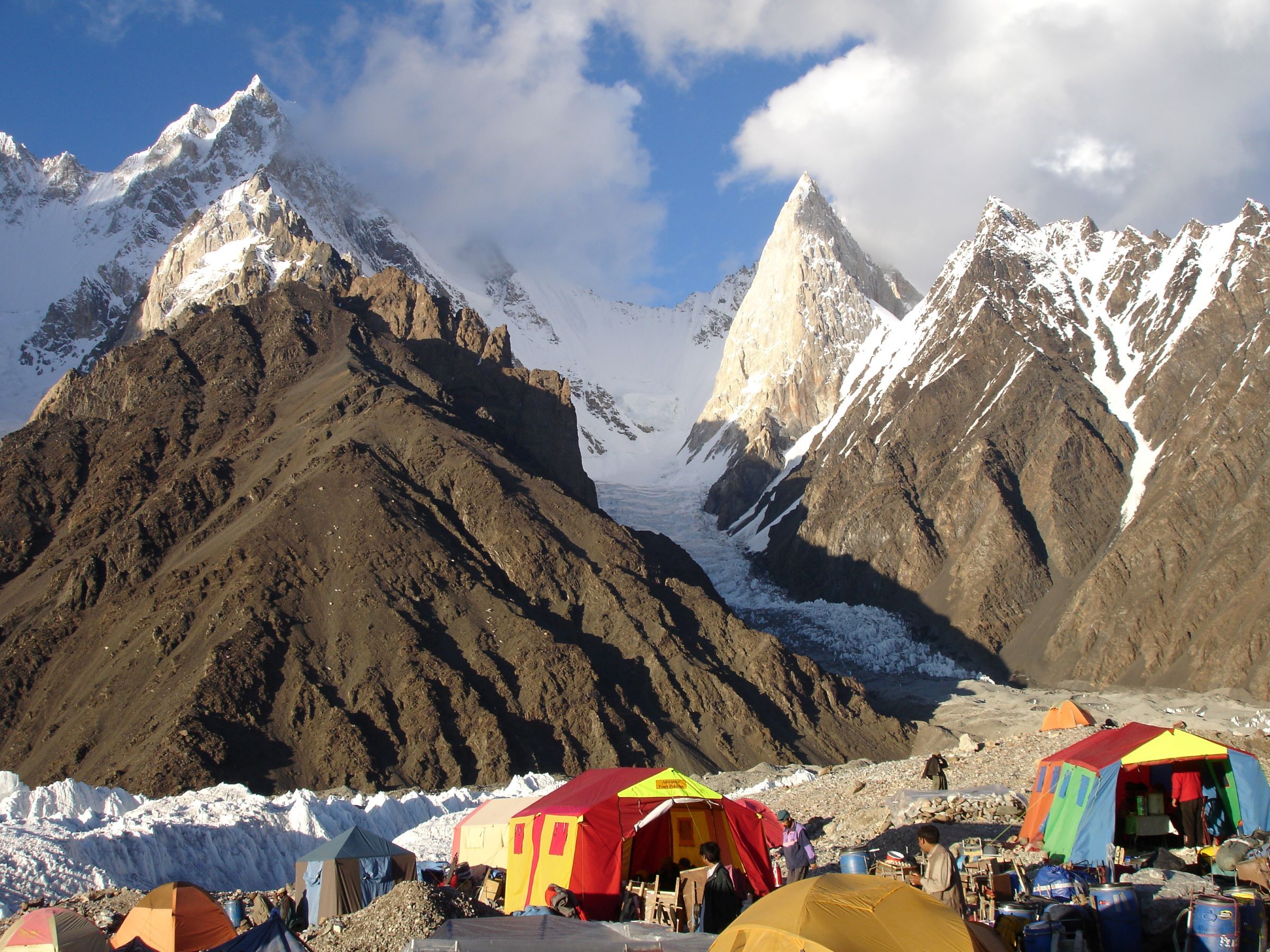 Camp site on Baltoro glacier Pakistan