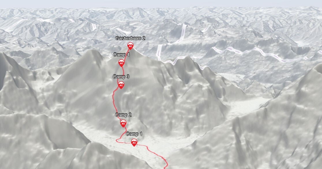 Interactive Gasherbrum 2 Map