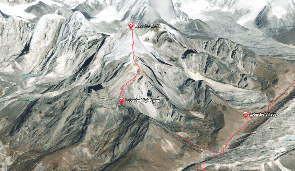 Interactive Map of Lobuche East