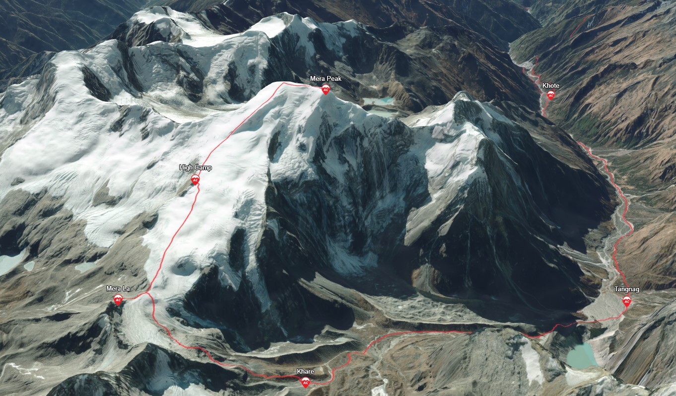 Interactive Map of Mera Peak