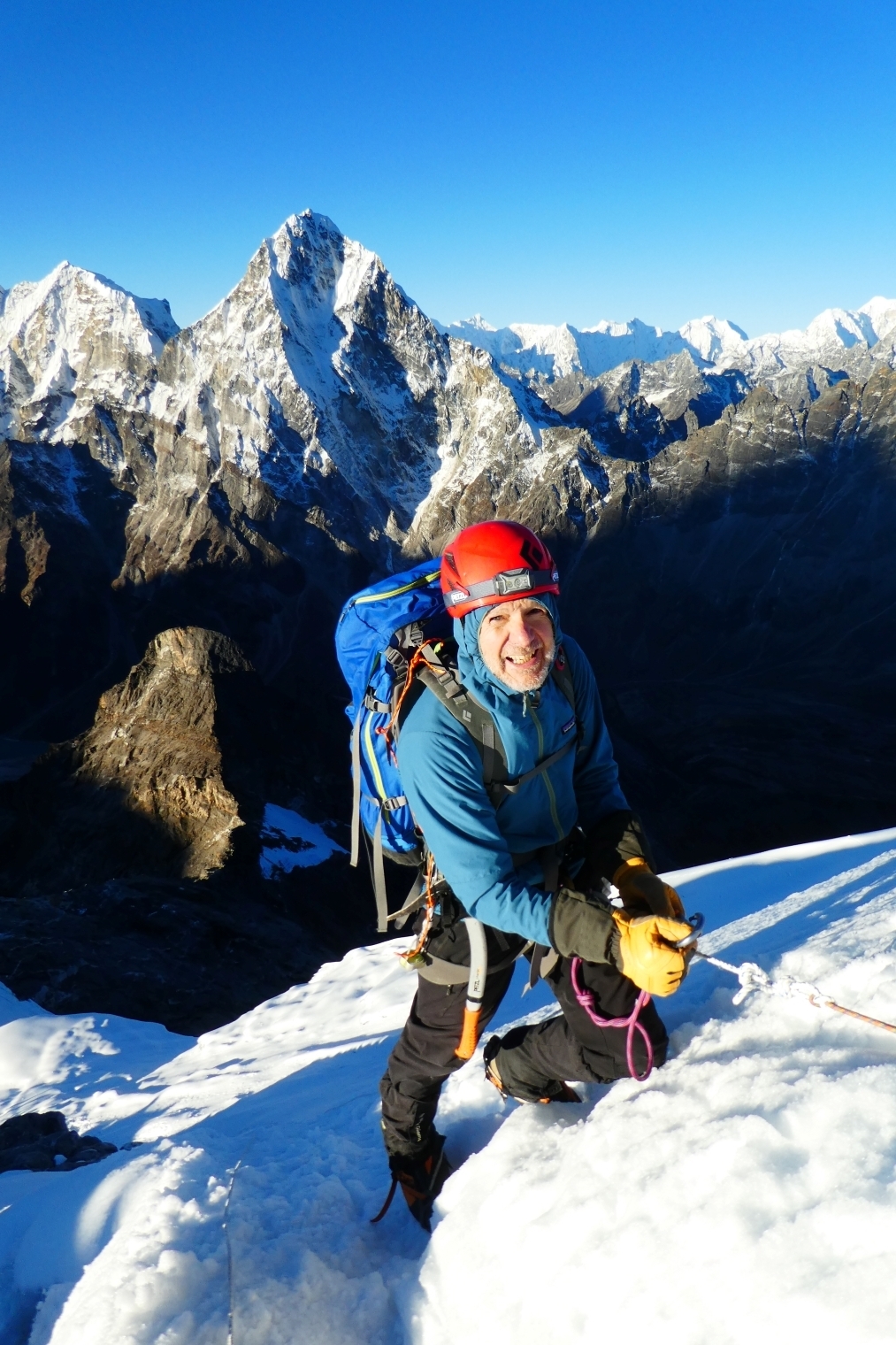 Climber on Lobuche East
